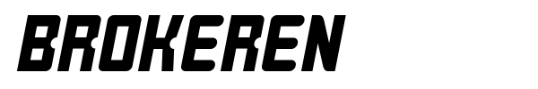 Brokeren font preview